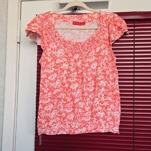 Women's Coral Floral Top